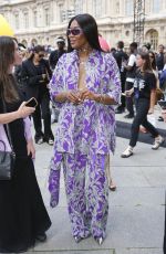 NAOMI CAMPBELL Arrives at Louis Vuitton Fashion Show in Paris 06/23/2022