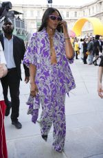 NAOMI CAMPBELL Arrives at Louis Vuitton Fashion Show in Paris 06/23/2022