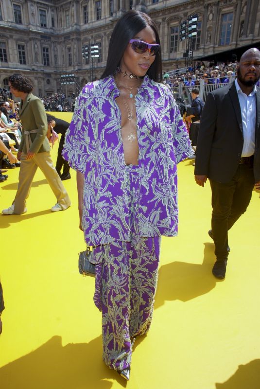 NAOMI CAMPBELL Arrives at Louis Vuitton Fashion Show in Paris 06/23/2022