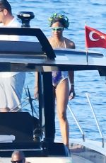NAOMI CAMPBELL at a Yacht in Bodrum 06/27/2022