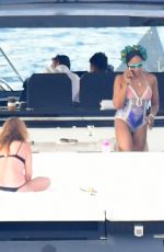 NAOMI CAMPBELL at a Yacht in Bodrum 06/27/2022