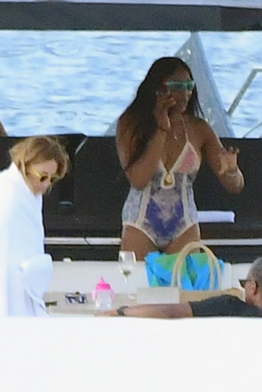 NAOMI CAMPBELL at a Yacht in Bodrum 06/27/2022