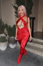 NIKITA DRAGUN Out for Dinner at Lavo Ristorante in West Hollywood 06/23/2022