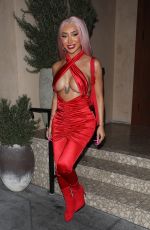 NIKITA DRAGUN Out for Dinner at Lavo Ristorante in West Hollywood 06/23/2022