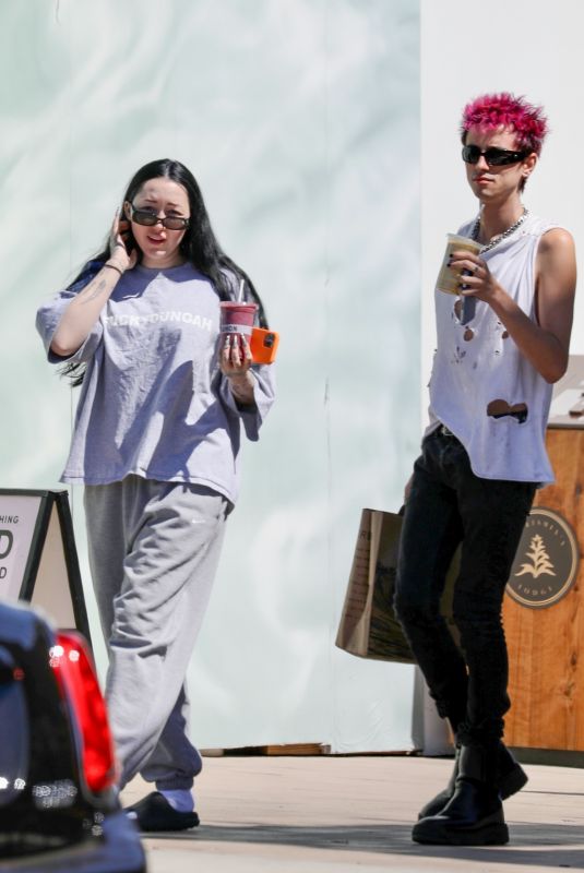 NOAH CYRUS and Her Boyfriend at Erewhon Market in Santa Monica 06/20/2022