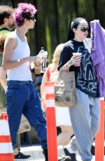 NOAH CYRUS Ouy with Her Boyfriend at a Smoothie Bar in Los Angeles 06/25/2022