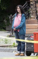 OLIVIA COOKE and HILARY SWANK on the Set of Brother