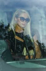 PARIS HILTON Arrives at Britney Spears and Sam Asghari