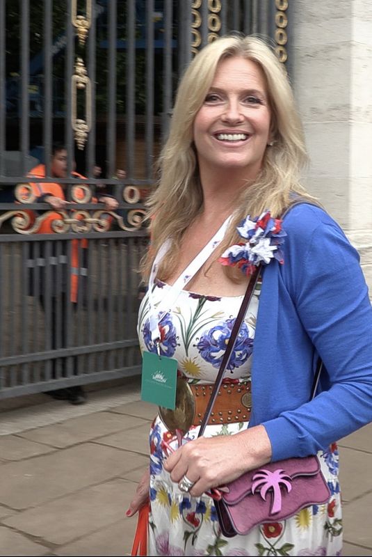 PENNY LANCASTER Arrives at Queen Elizabeth’s Platinum Jubilee Pageant at Buckingham Palace 06/05/2022