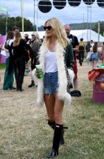 POPPY DELEVINGNE Out at Glastonbury Festival 06/24/2022