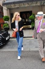 POPPY DELEVINGNE Out for Lunch at Scott