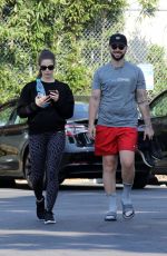 Pregnant ASHLEY GREENE and Paul Khoury Heading to a Gym in Los Angeles 06/11/2022