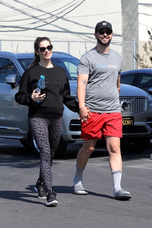 Pregnant ASHLEY GREENE and Paul Khoury Heading to a Gym in Los Angeles 06/11/2022