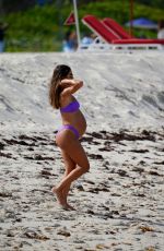 Pregnant CAMILA COELHO in Bikini at a Beach in Miami 06/17/2022