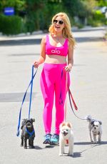 Pregnant HEIDI MONTAG Out with Her Dogs in Los Angeles 06/03/2022