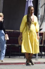 Pregnant LEONA LEWIS Out for Dinner in Los Angeles 06/07/2022