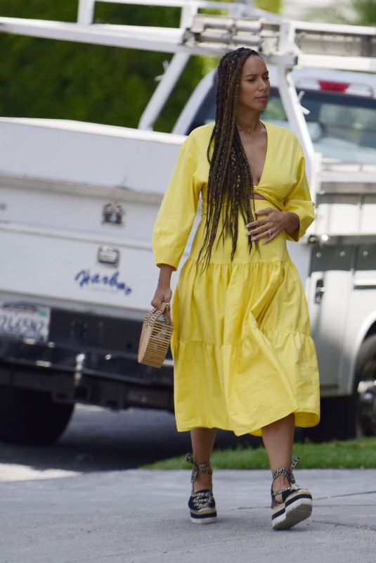 Pregnant LEONA LEWIS Out for Dinner in Los Angeles 06/07/2022