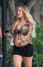 Pregnant LOTTIE TOMLINSON on Holidays in Ibiza 06/02/2022