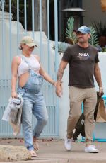 Pregnant SHARNA BURGESS and Brian Austin Green Leaves a Restaurant in Malibu 06/02/2022