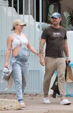 Pregnant SHARNA BURGESS and Brian Austin Green Leaves a Restaurant in Malibu 06/02/2022