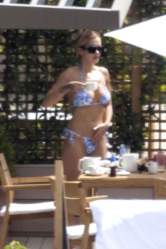RITA ORA in Bikini at a Pool in Madrid 06/18/2022
