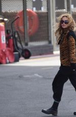 RITA ORA Landing in a Helicopter at Battersea Heliport 06/26/2022