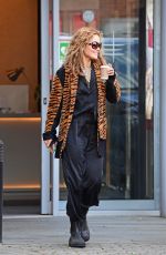 RITA ORA Landing in a Helicopter at Battersea Heliport 06/26/2022