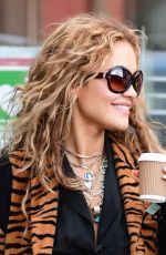 RITA ORA Landing in a Helicopter at Battersea Heliport 06/26/2022