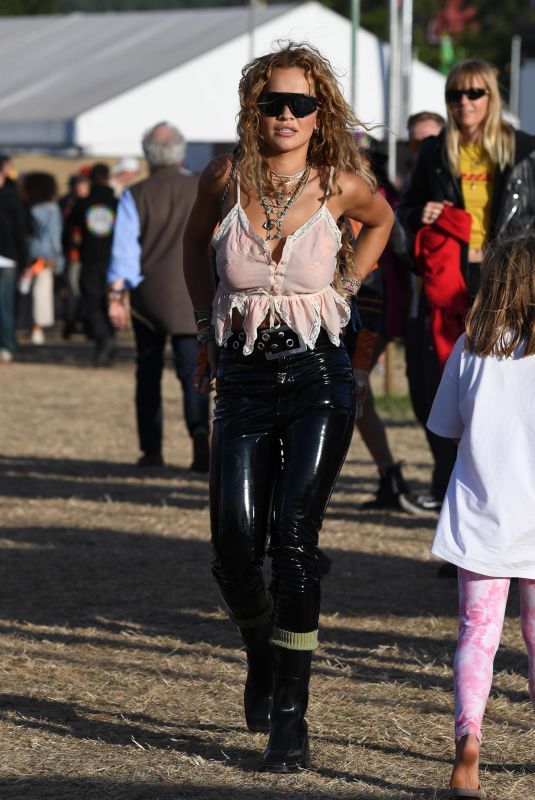RITA ORA Out at Glastonbury Festival 06/26/2022