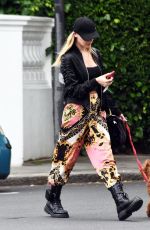 ROXY HORNER Out with Her Dog in Notting Hill 06/07/2022