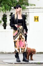 ROXY HORNER Out with Her Dog in Notting Hill 06/07/2022