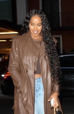 SABRINA DHOWRE ELBA Leaves 22 Grosvenor Members Club in London 06/10/2022