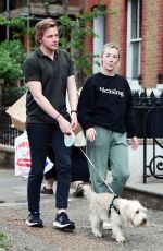 SAOIRSE RONAN and Jack Lowden Out with Their Dog in London 06/09/2022