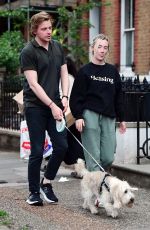 SAOIRSE RONAN and Jack Lowden Out with Their Dog in London 06/09/2022