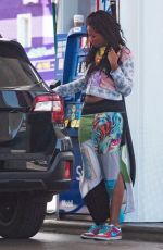 SASHA OBAMA at a Gas Station in Los Angeles 06/13/2022