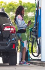 SASHA OBAMA at a Gas Station in Los Angeles 06/13/2022