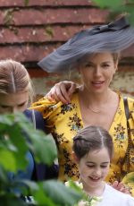 SCARLETT JOHANSSON and SIENNA MILLER on the Set of Kristen Scott Thomas