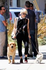 SELMA BLAIR Out for Coffee with Her Dogs in Studio City 05/31/2022