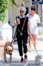 SELMA BLAIR Out for Coffee with Her Dogs in Studio City 05/31/2022