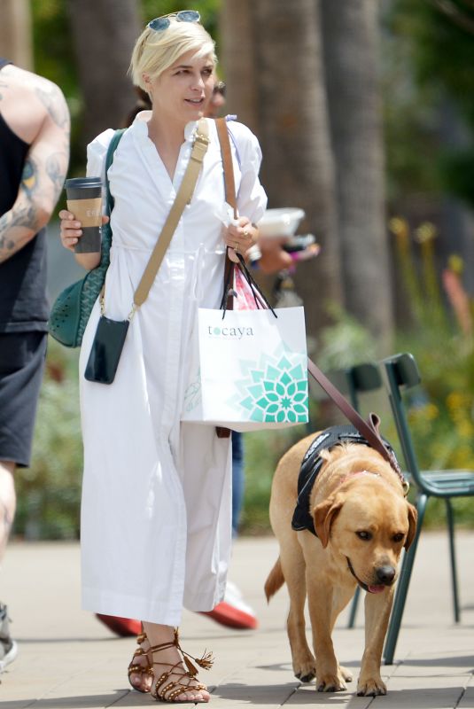 SELMA BLAIR Out with Her Service Dog in Los Angeles 06/22/2022