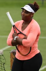 SERENA WILLIAMS at Tennis Practice in Eastbourne 06/19/2022