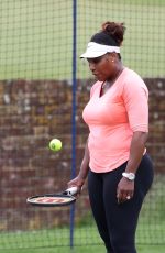 SERENA WILLIAMS at Tennis Practice in Eastbourne 06/19/2022