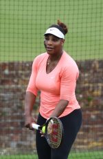 SERENA WILLIAMS at Tennis Practice in Eastbourne 06/19/2022