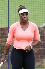 SERENA WILLIAMS at Tennis Practice in Eastbourne 06/19/2022