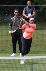 SERENA WILLIAMS at Tennis Practice in Eastbourne 06/19/2022