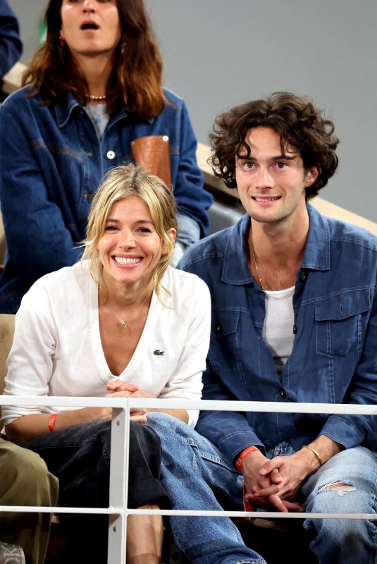 SIENNA MILLER and Oli Green at French Open 2022 at Roland Garros in Paris 06/03/2022