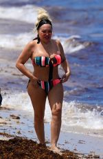 STACEY SILVA in Bikini at a Beach in Miami 06/26/2022