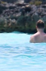 TAYLOR SWIFT in Bikini and Joe Alwyn at a Beach in Bahamas 06/19/2022