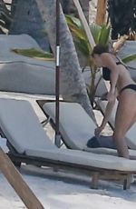 TAYLOR SWIFT in Bikini and Joe Alwyn at a Beach in Bahamas 06/19/2022