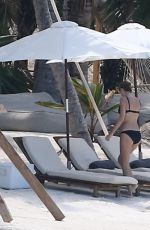TAYLOR SWIFT in Bikini and Joe Alwyn at a Beach in Bahamas 06/19/2022